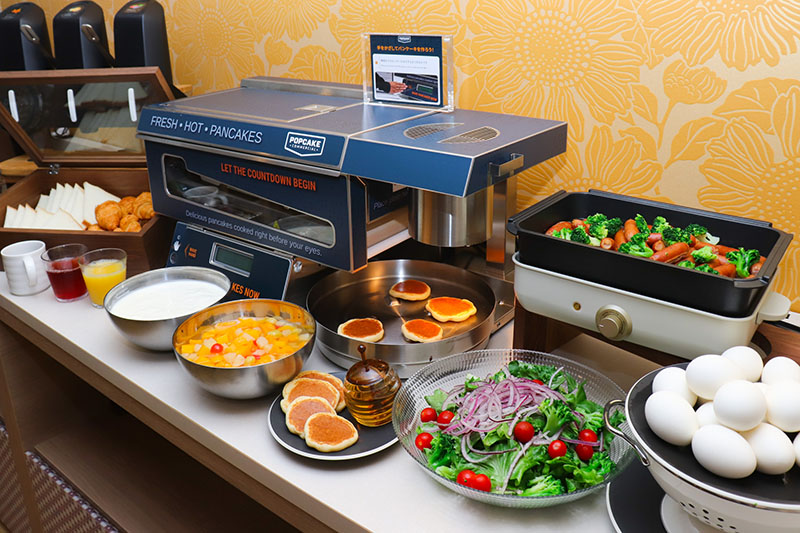 健康的なメニューの無料朝食