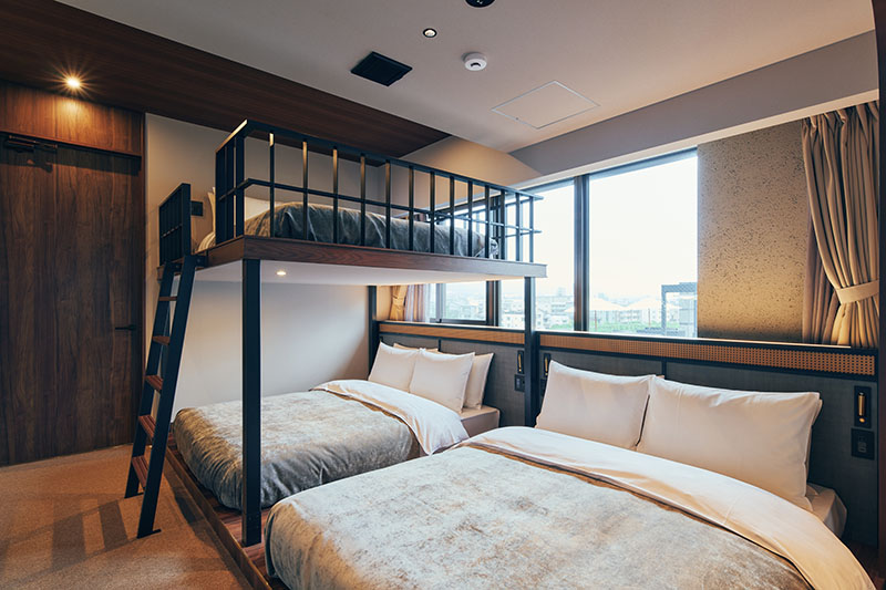 最大6名で宿泊できるデラックスルーム