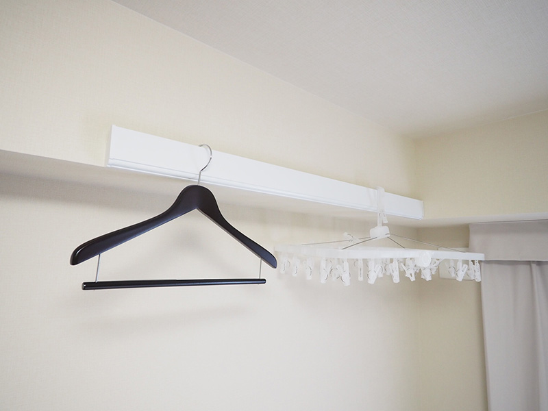 全てのお部屋にピンチハンガーもご用意